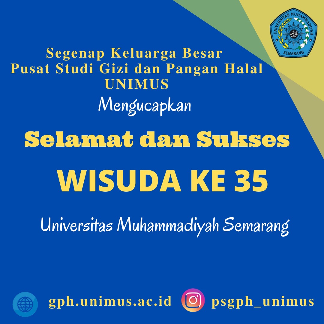 Selamat Dan Sukses Wisuda Ke Unimus Tahun Pusat Studi Gizi